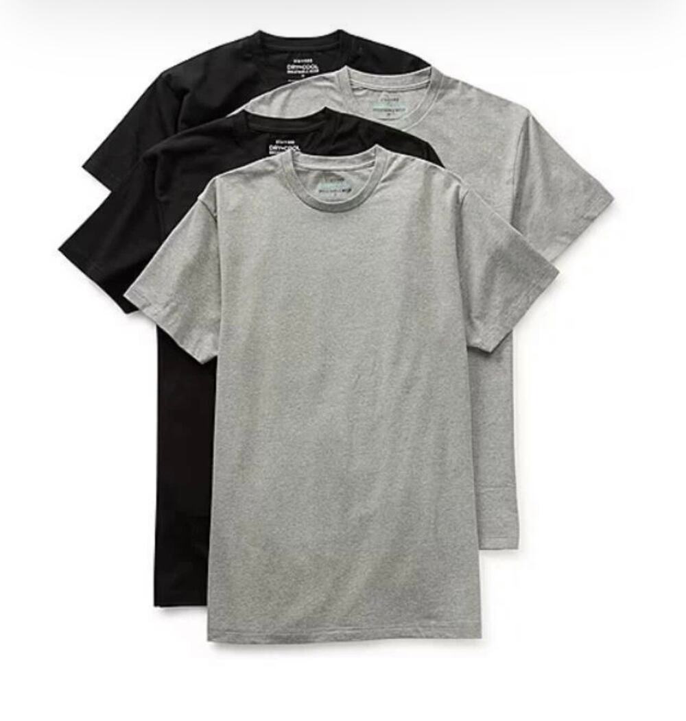 Stafford Dry + Cool Breathable Mesh Mens 4 Pack Crew Neck T-Shirt SZ 2XL